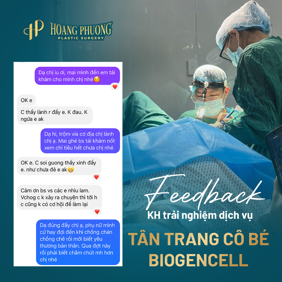 Feedback khách hàng sau khi tân trang cô bé tại Thẩm Mỹ Hoàng Phương